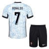 Conjunto (Camiseta+Pantalón Corto) Portugal Ronaldo 7 Segunda Equipación Euro 2024 - Niño